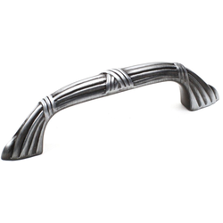 Georgian 3-1/2 Inch Center to Center Antique Pewter Cabinet Pull