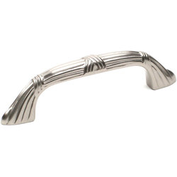 Georgian 3-1/2 Inch Center to Center Matte Satin Nickel Cabinet Pull
