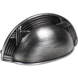 Georgian 3 Inch Center to Center Antique Pewter Cabinet Cup Pull