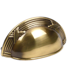 Georgian 3 Inch Center to Center Polished Antique Cabinet Cup Pull