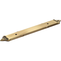 Georgian 3-3/4 Inch Center to Center Polished Antique Back-plate
