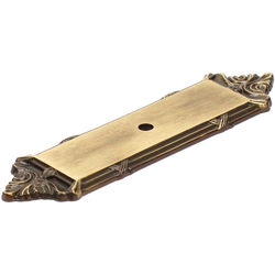 Georgian 3-3/4 Inch Center to Center Polished Antique Back-plate