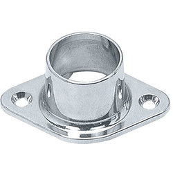 Closed Support Bracket with Screw Mount For 1-1/16 Inch Diameter Closet Rod, Chrome