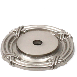 Georgian 1-1/2 Inch Diameter Matte Satin Nickel Back-plate
