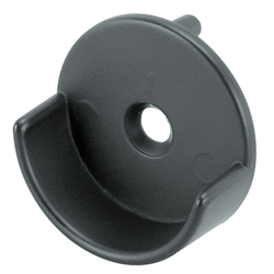 Open Support Bracket with Pin Mount For 1-5/16 Inch Diameter Closet Rod, Matte Black