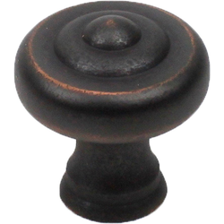 Yukon 1-1/4 Inch Diameter Weathered Bronze/Copper Cabinet Knob