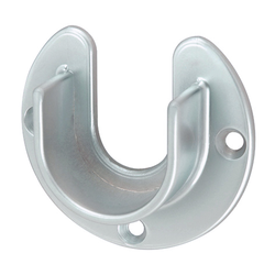 Open Support Bracket with Screw Mount For 1-5/16 Inch Diameter Closet Rod, Dull Chrome