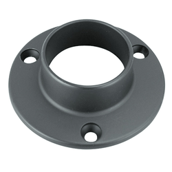 Closed Support Bracket with Screw Mount For 1-5/16 Inch Diameter Closet Rod, Matte Black