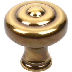 Yukon 1-1/2 Inch Diameter Polished Antique Cabinet Knob