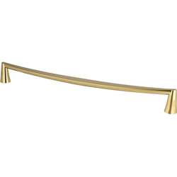 18 Inch Center to Center Domestic Bliss Transitional Appliance Pull, Modern Brushed Gold