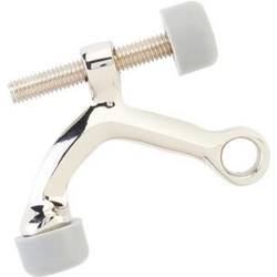 2-3/8 x 1-3/4 Inch Hinge Pivot Stop, Polished Nickel