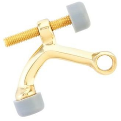 2-3/8 x 1-3/4 Inch Hinge Pivot Stop, Polished Brass