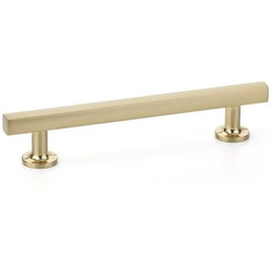 5 Inch Center to Center Freestone Cabinet Pull, Satin Brass