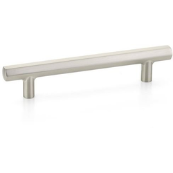 5 Inch Center to Center Mod Hex Cabinet Pull, Satin Nickel