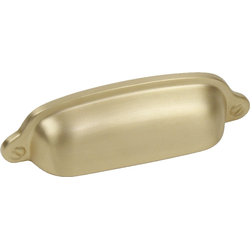 Glamour Cup Pull 3 inch Center to Center satin Brass