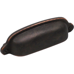 Yukon 3 Inch Center to Center Weathered Bronze/Copper Cabinet Cup Pull