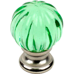 Tahoe 1-1/4 Inch Diameter Aquamarine/Satin Nickel Cabinet Knob