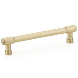 5 Inch Center to Center Jasper Cabinet Pull, Satin Brass