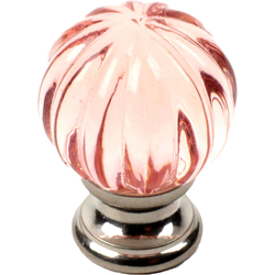Tahoe 1-1/4 Inch Diameter Rose/Satin Nickel Cabinet Knob
