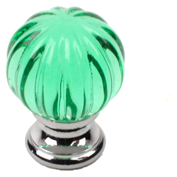 Tahoe 1-1/4 Inch Diameter Aquamarine/Polished Chrome Cabinet Knob