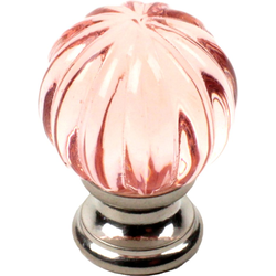 Tahoe 1-1/4 Inch Diameter Rose/Polished Chrome Cabinet Knob