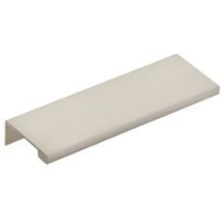 4 Inch Center to Center Edge Cabinet Pull, Satin Nickel