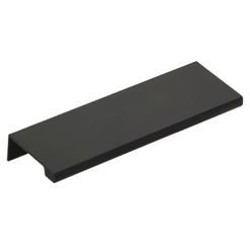 4 Inch Center to Center Edge Cabinet Pull, Flat Black