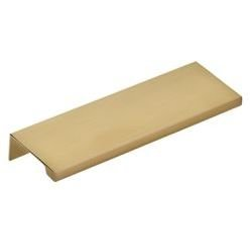 4 Inch Center to Center Edge Cabinet Pull, Satin Brass