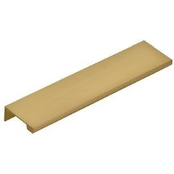 6 Inch Center to Center Edge Cabinet Pull, Satin Brass