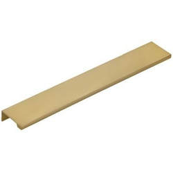 10 Inch Center to Center Edge Cabinet Pull, Satin Brass