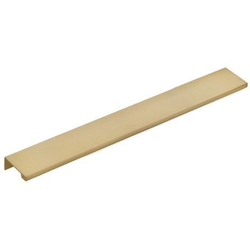 12 Inch Center to Center Edge Cabinet Pull, Satin Brass