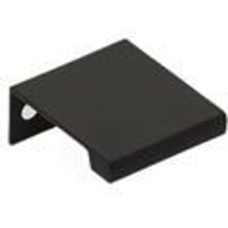 1 Inch Center to Center Edge Cabinet Pull, Flat Black
