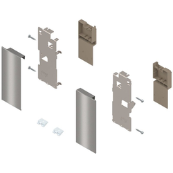 Legrabox K Interior Front Fixing Bracket Set for Interior Drawer, Brushed Stainless Steel