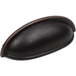 Yukon 3 Inch Center to Center Weathered Bronze/Copper Cabinet Cup Pull