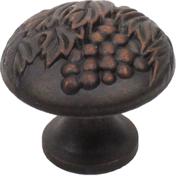 Vineyard 1-3/8 Inch Diameter Weathered Bronze/Copper Cabinet Knob