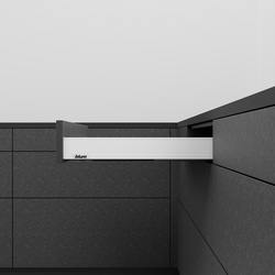 22 Inch Length Series N LEGRABOX Soft Close Metal Drawer System Kit, 125 lbs Load Capacity, Silk White Matte