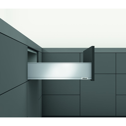 22 Inch Length Series K LEGRABOX Soft Close Metal Drawer System Kit, 125 lbs Load Capacity, Brushed Stainless Steel