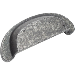 Whistler 3-1/2 Inch Center to Center Dark Silver Aged Cabinet Cup Pull