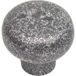 Whistler 1-3/8 Inch Diameter Dark Silver Aged Cabinet Knob