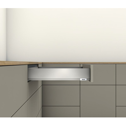 MERIVOBOX INSERTA 14 Inch Length Soft-Close Metal Drawer System Kit, M Height, 3-9/16 Inch (91mm), 125 lbs Load Capacity, Indium Gray Matte