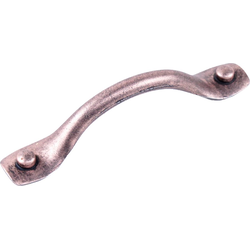 Raw Authentic Pull 5-1/16 inch Center to Center Aged Matte Red Copper