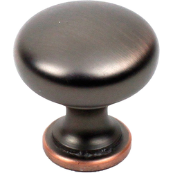 Glacier II 1-3/16 Inch Diameter Antique Bronze/Copper Cabinet Knob
