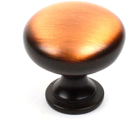 Lisbon 1-3/16 Inch Diameter Brushed Antique Copper Cabinet Knob
