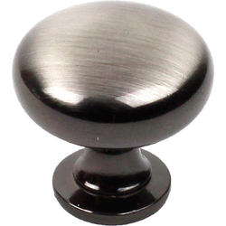 Lisbon 1-3/16 Inch Diameter Brushed Black Nickel Cabinet Knob