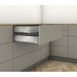 30% OFF MERIVOBOX INSERTA 18 Inch Length Interior Roll-Out Soft-Close Drawer System Kit with Front Face, M Height, 3-9/16 Inch (91mm), 125 lbs Load Capacity, Indium Gray Matte