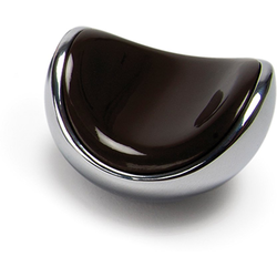 15% OFF Neon 1-9/16 x 1-1/2 Inch Diameter Cabinet Knob, Brown with Polished Chrome Base