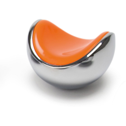 15% OFF Neon 1-9/16 x 1-1/2 Inch Diameter Cabinet Knob, Orange with Polished Chrome Base