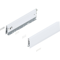 14 Inch Length MERIVOBOX M Height Drawer Profile Left/Right Set, Silk White Matte