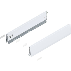 18 Inch Length MERIVOBOX M Height Drawer Profile Left/Right Set, Silk White Matte