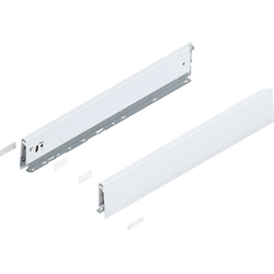 22 Inch Length MERIVOBOX M Height Drawer Profile Left/Right Set, Silk White Matte